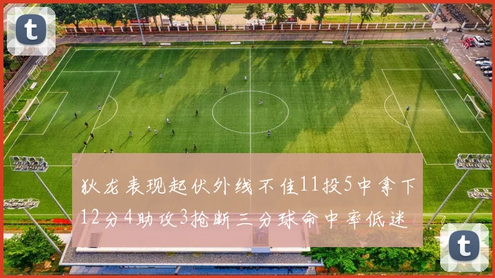 狄龙表现起伏外线不佳11投5中拿下12分4助攻3抢断三分球命中率低迷